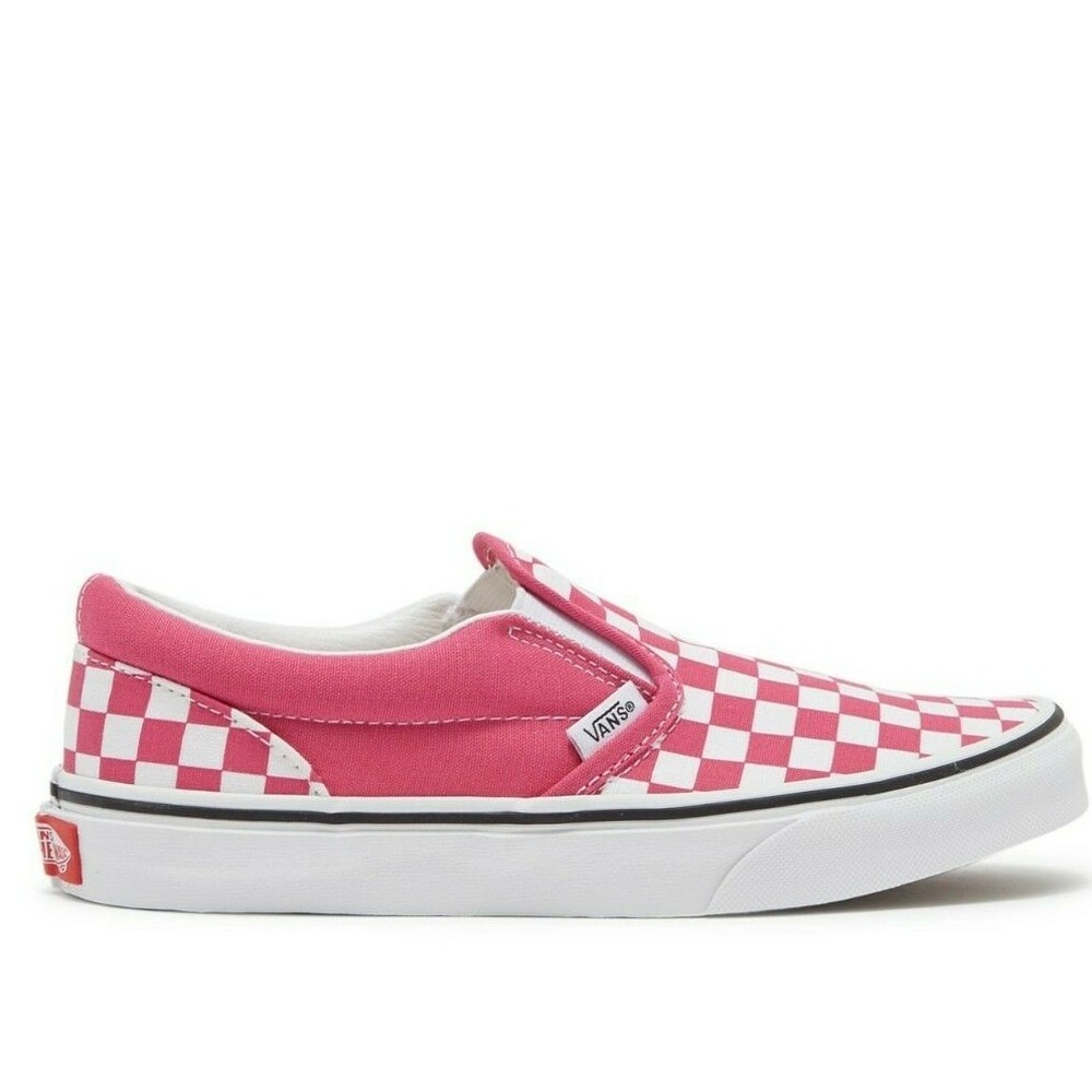 New Vans Slip On Checker fushia pink sneaker shoes size 6 Rare color